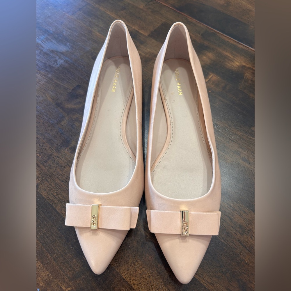 Cole Haan Elsie Nude Leather Ballet Flats Women 9.5